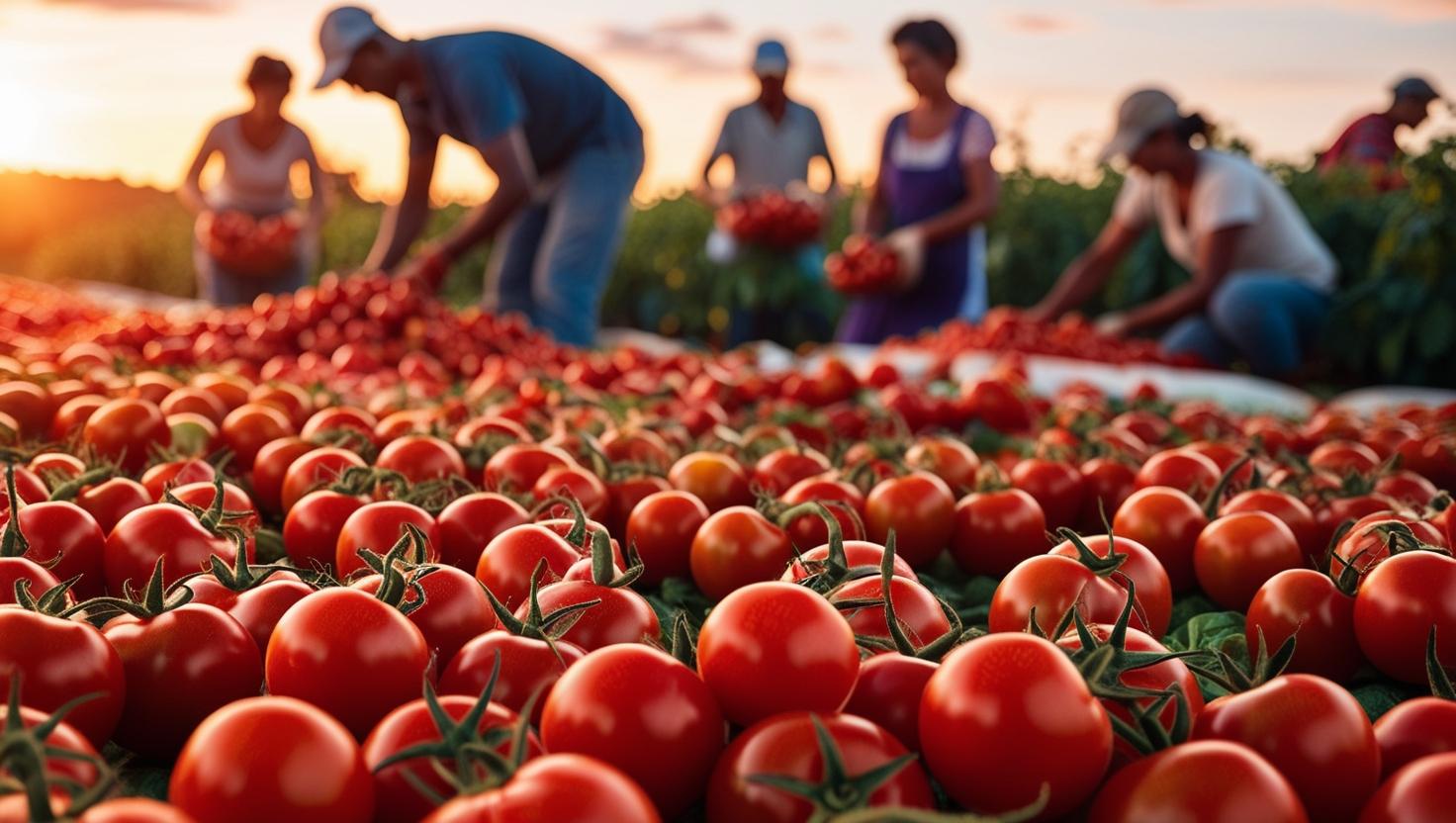 Cosecha de tomates